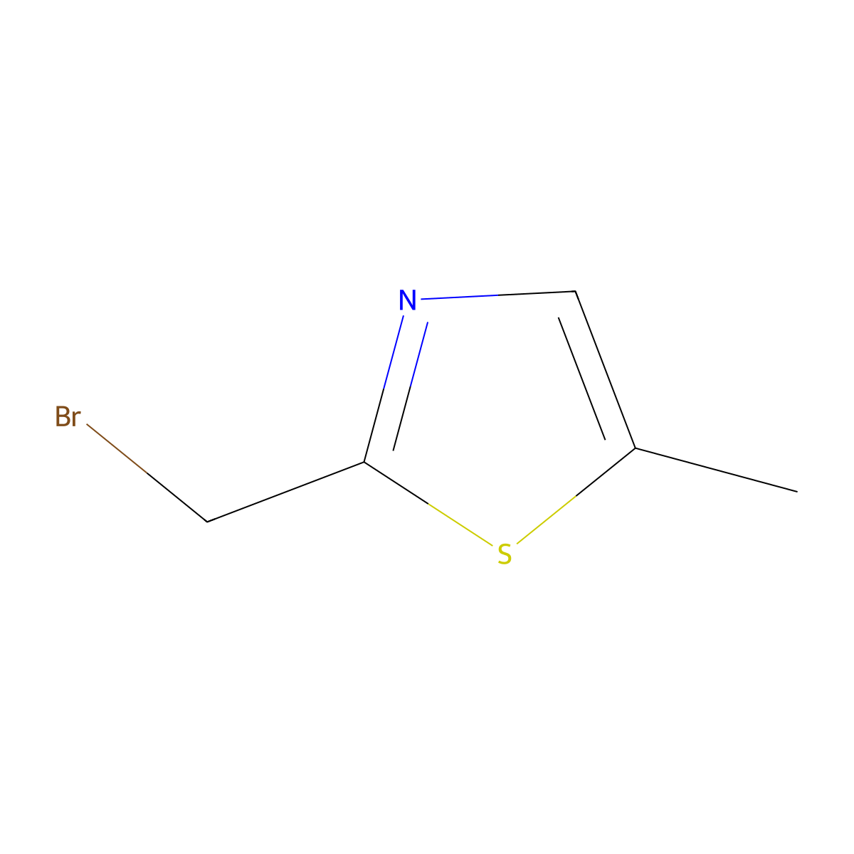 2-(Bromomethyl)-5-methylthiazole molecular structure, CAS 221020-96-8