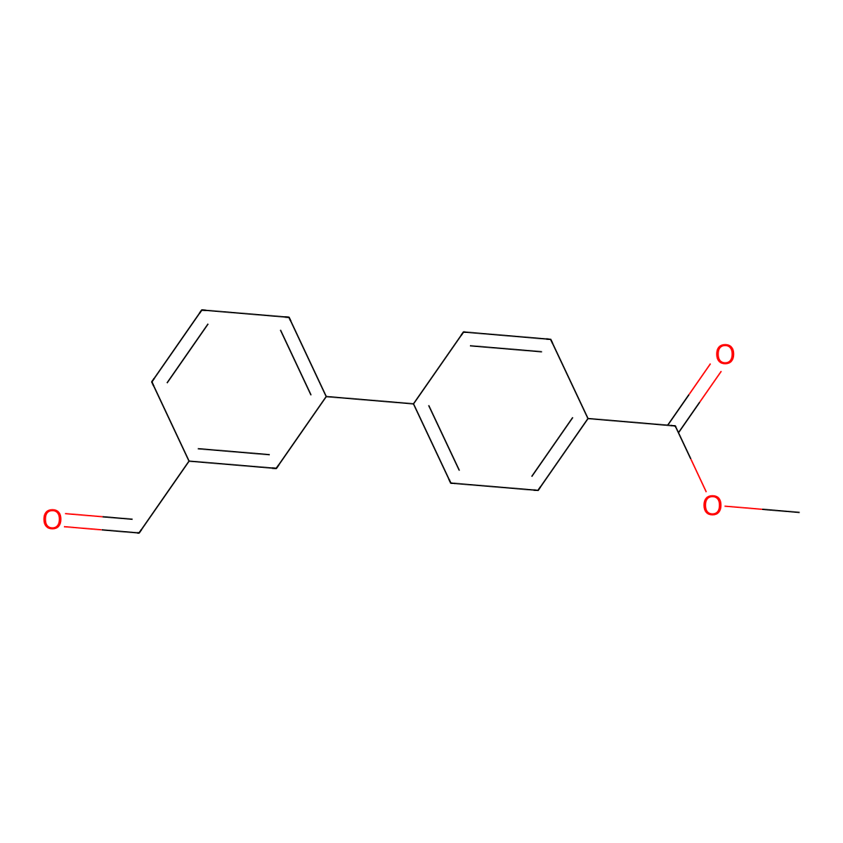 Methyl 4-(3-formylphenyl)benzoate molecular structure, CAS 221021-36-9