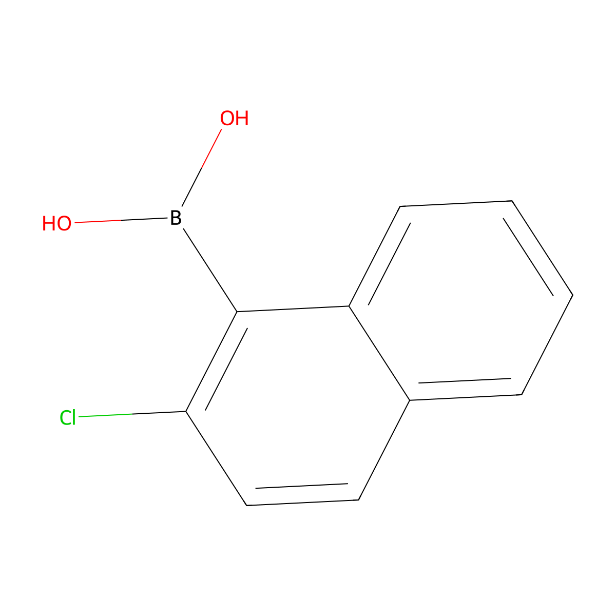 (2-Chloronaphthalen-1-yl)boronic acid molecular structure, CAS 2210262-72-7