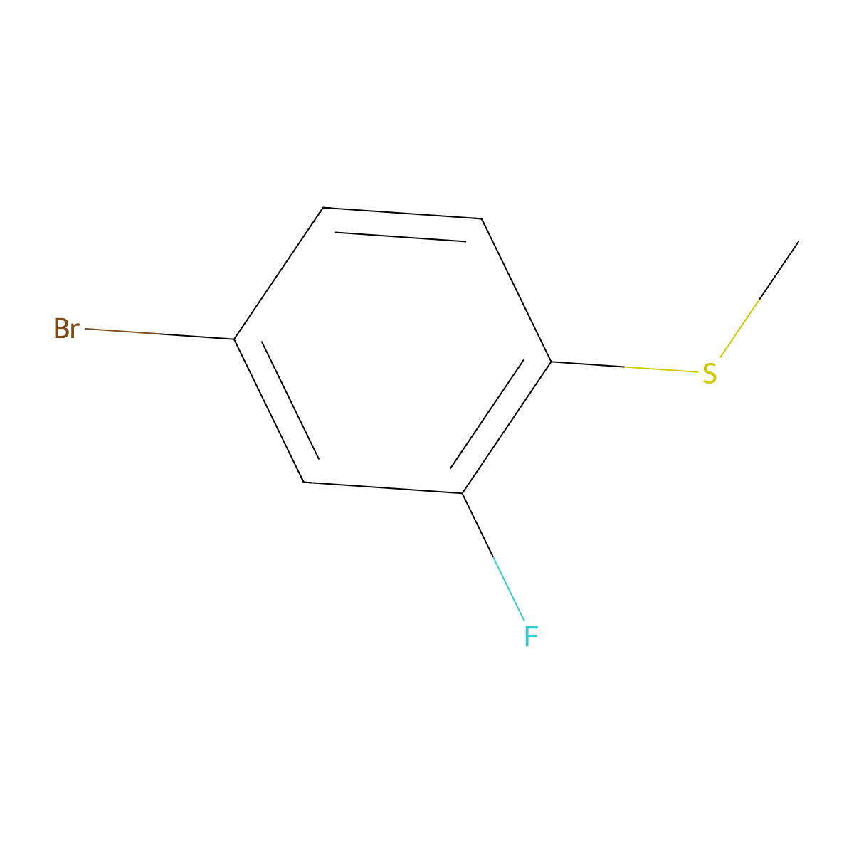 4-Bromo-2-fluorothioanisole molecular structure, CAS 221030-79-1