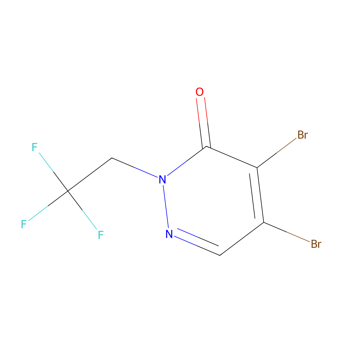 4,5-Dibromo-2-(2,2,2-trifluoroethyl)-2,3-dihydropyridazin-3-one molecular structure, CAS 221030-81-5