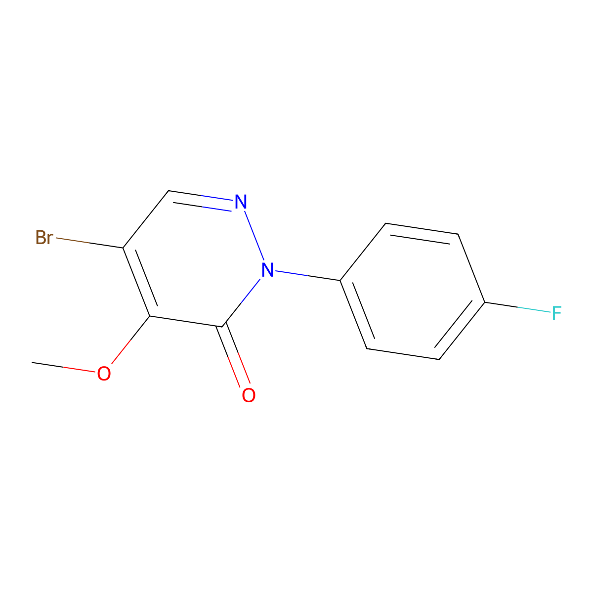 5-bromo-2-(4-fluorophenyl)-4-methoxy-3(2H)-pyridazinone molecular structure, CAS 221031-02-3