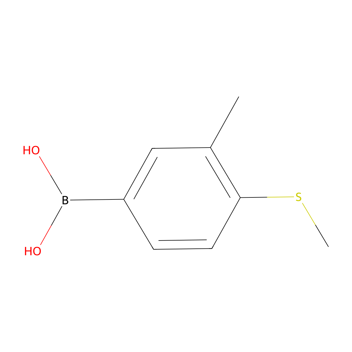 (3-Methyl-4-(methylthio)phenyl)boronic acid molecular structure, CAS 221031-07-8