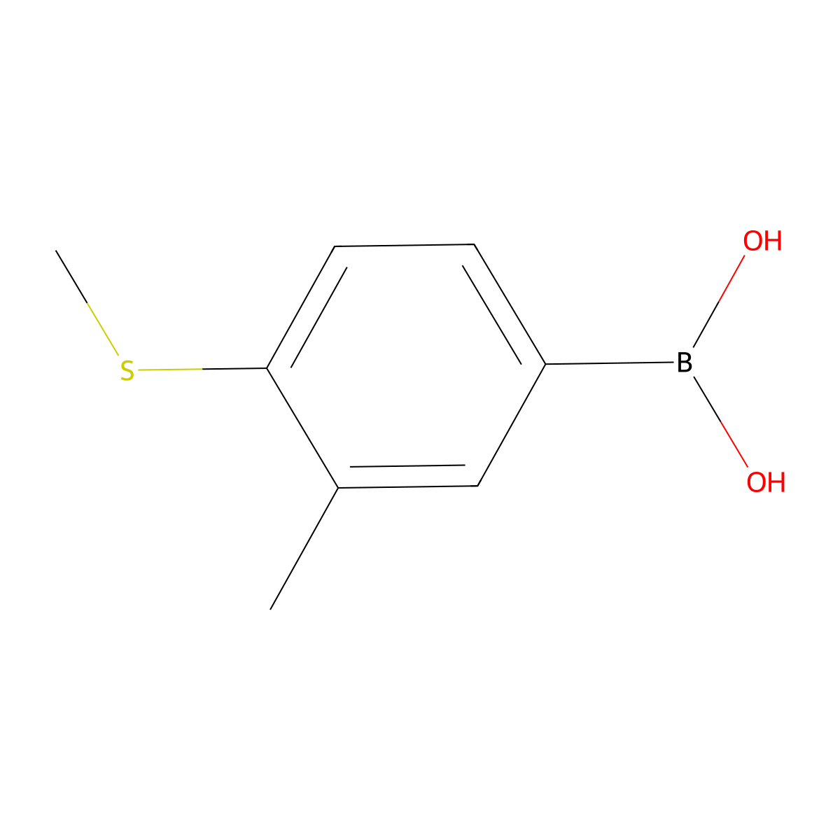 (3-Methyl-4-(methylthio)phenyl)boronic acid molecular structure, CAS 221031-07-8