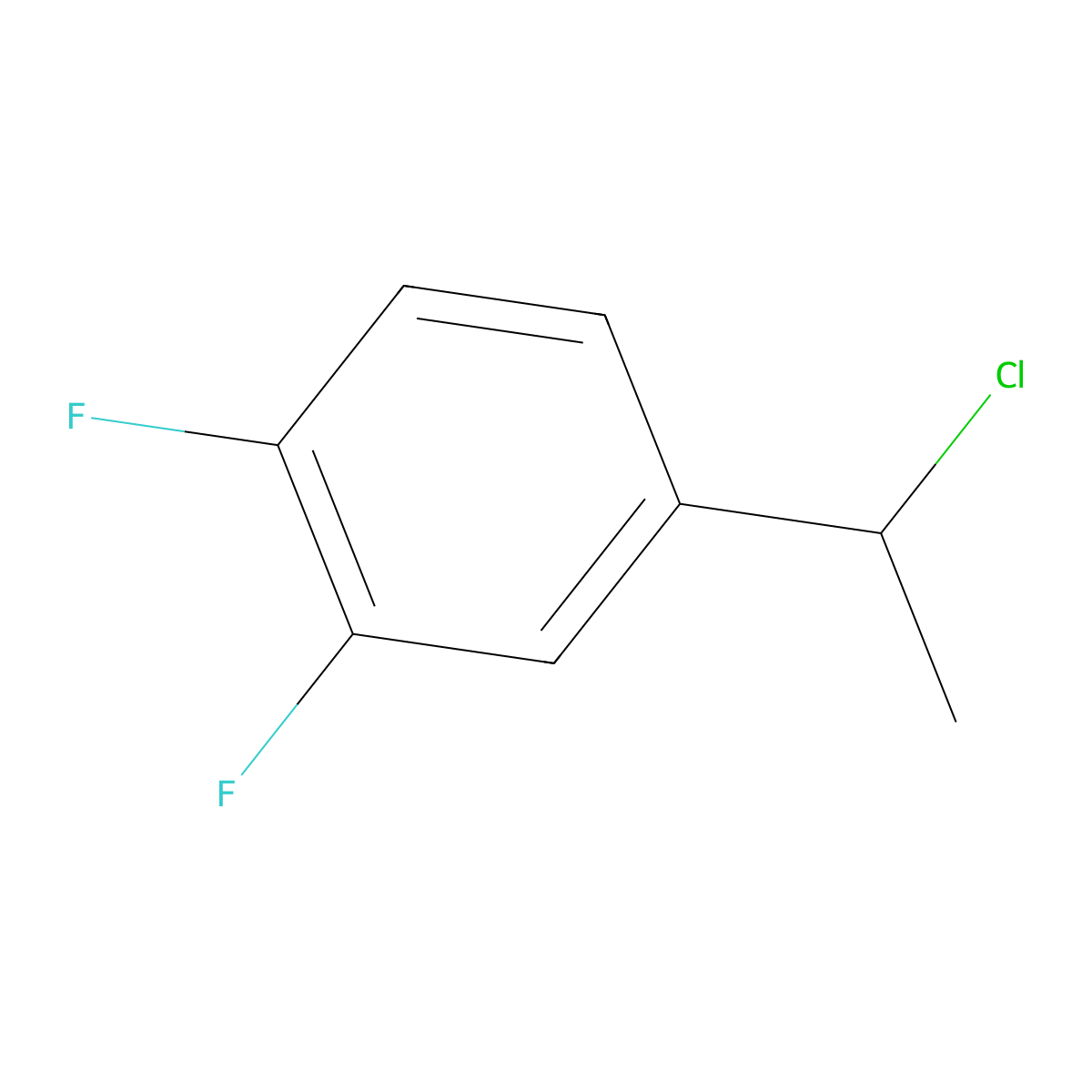 4-(1-Chloroethyl)-1,2-difluorobenzene molecular structure, CAS 221031-54-5