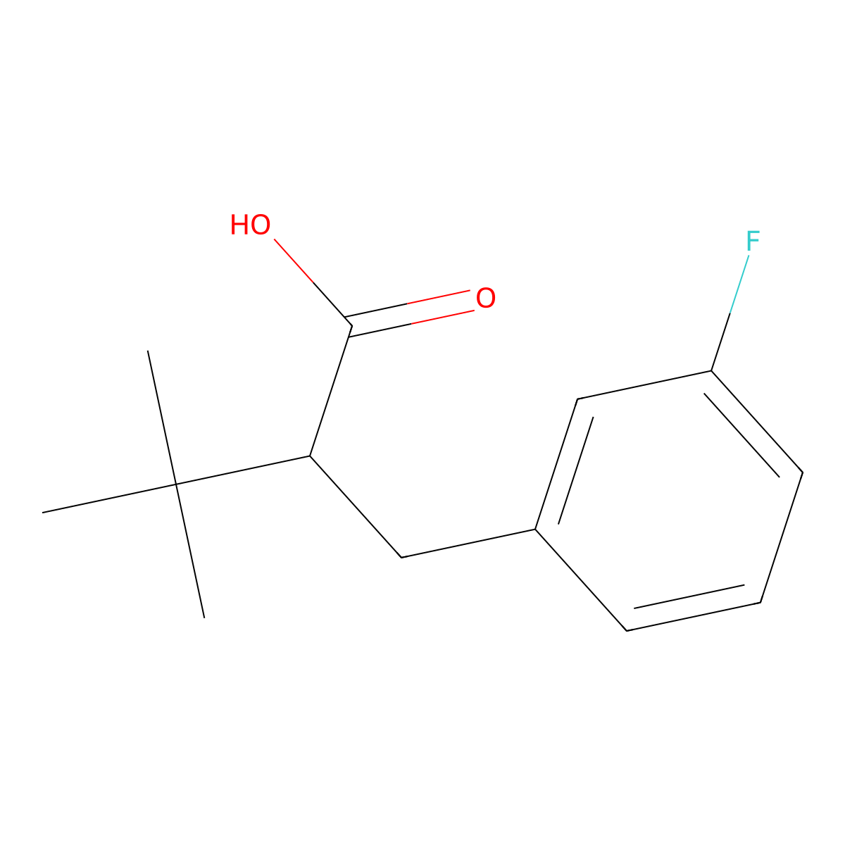 2-(3-Fluorobenzyl)-3,3-dimethylbutanoic acid molecular structure, CAS 221034-01-1