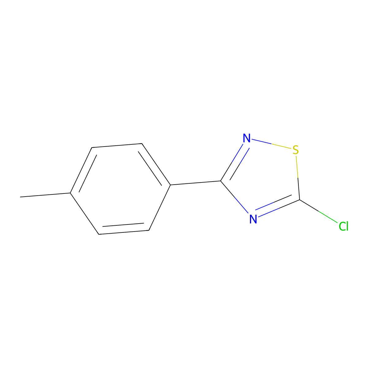 5-Chloro-3-p-tolyl-[1,2,4]thiadiazole molecular structure, CAS 221038-01-3