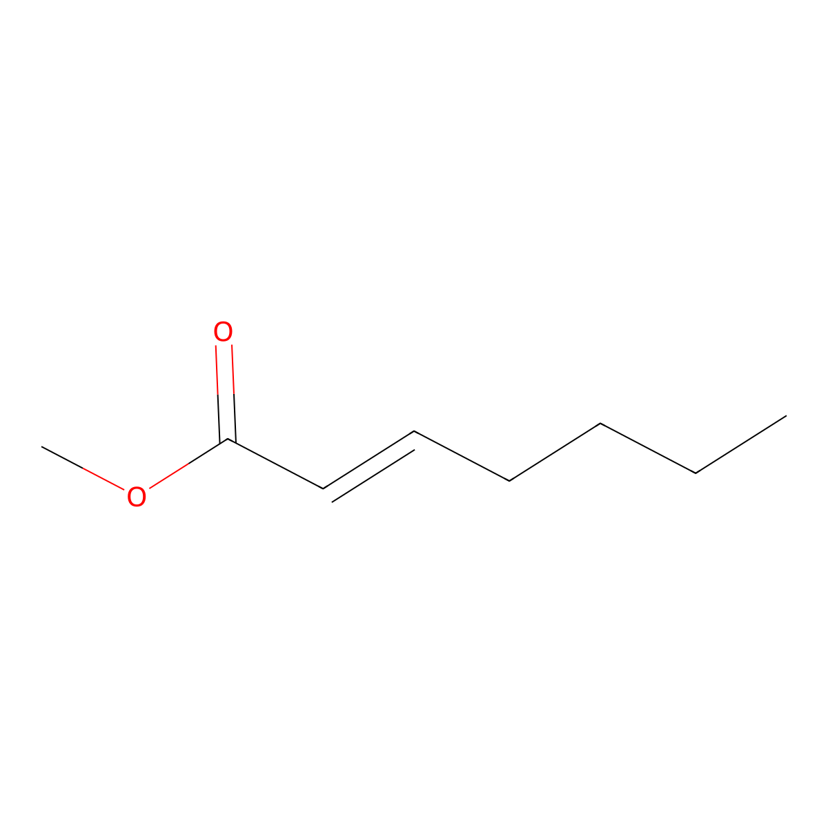 Methyl hept-2-enoate molecular structure, CAS 22104-69-4