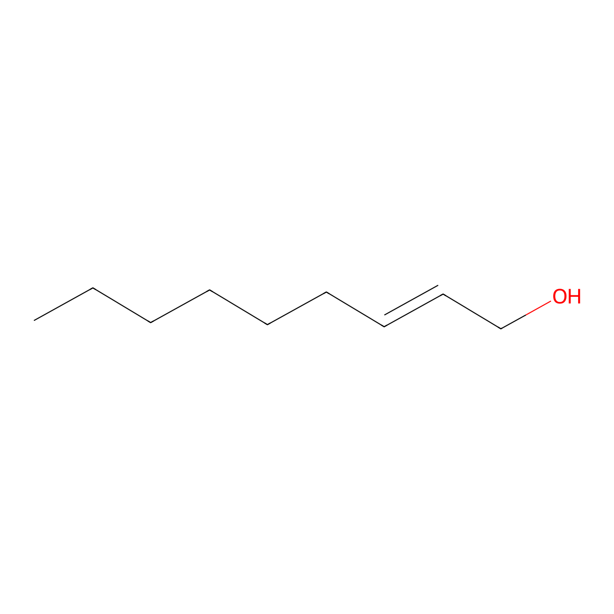 2-Nonen-1-ol molecular structure, CAS 22104-79-6