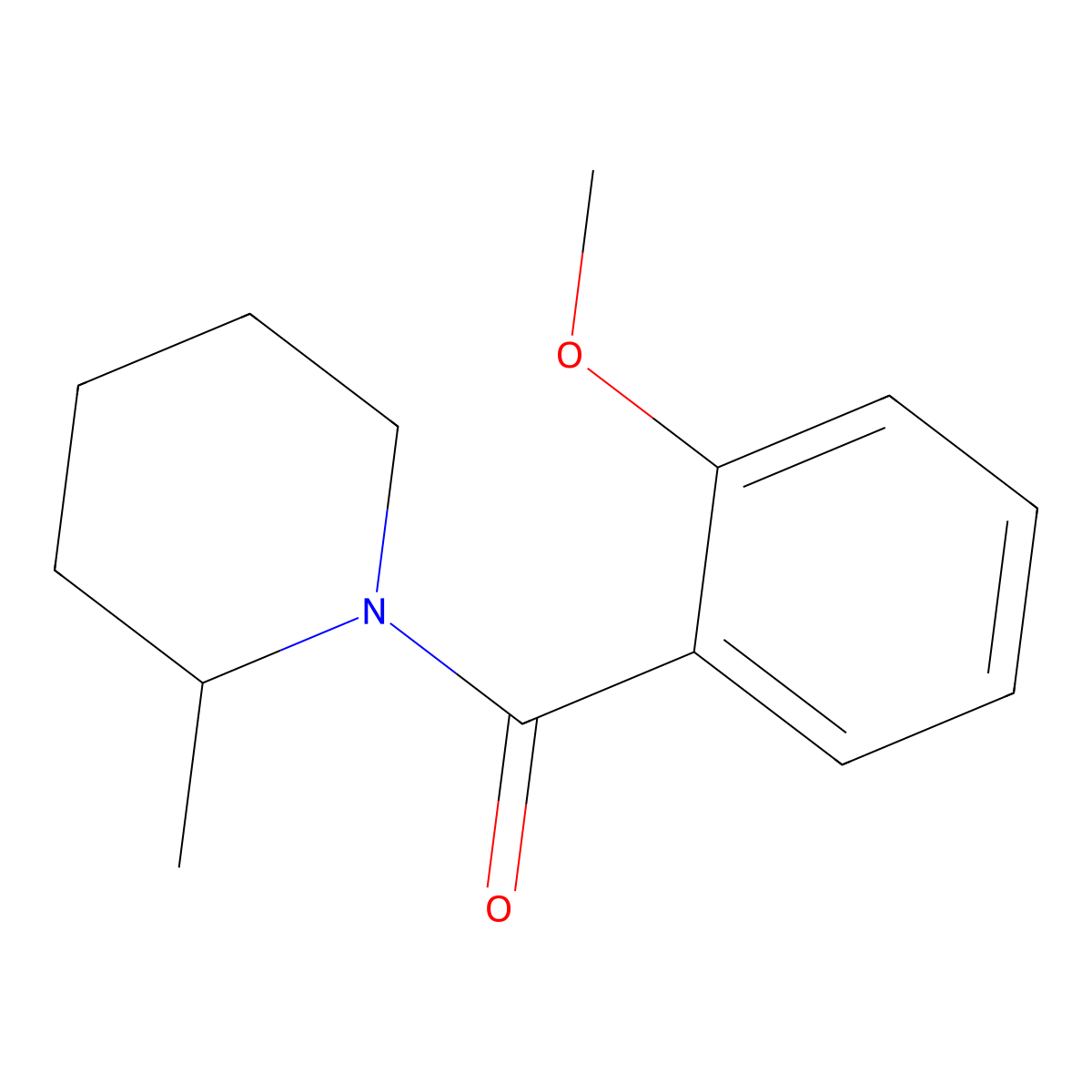 (2-Methoxyphenyl)(2-methylpiperidin-1-yl)methanone molecular structure, CAS 221041-48-1