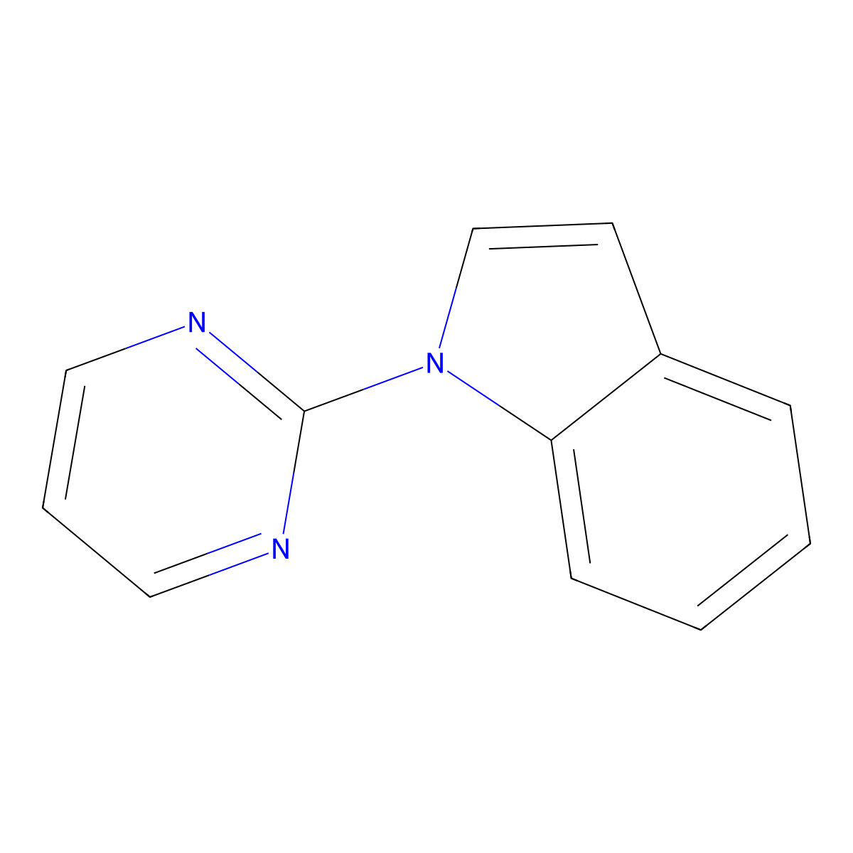 1-(pyrimidin-2-yl)-1H-indole molecular structure, CAS 221044-05-9