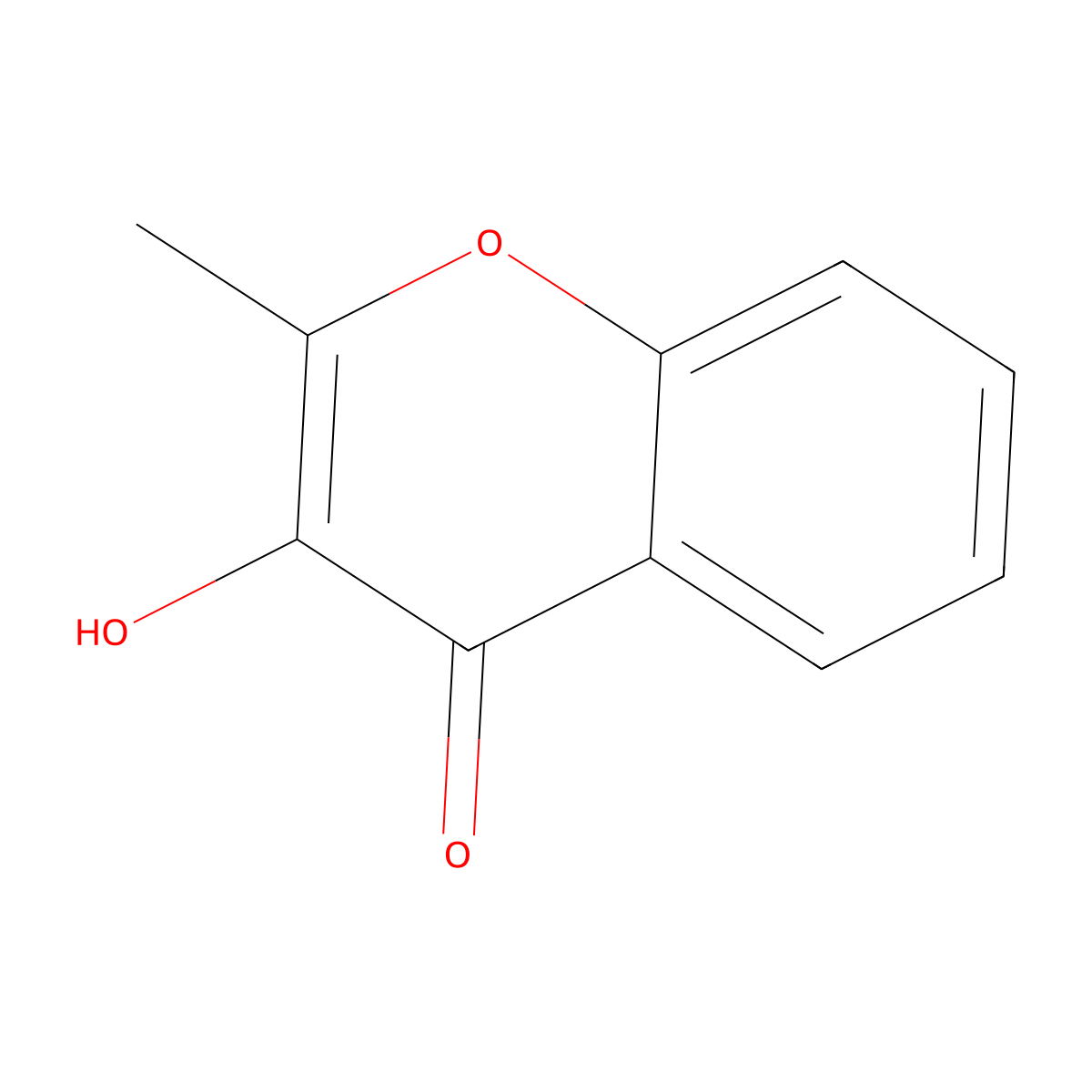 3-hydroxy-2-methyl-4H-1-benzopyran-4-one molecular structure, CAS 22105-10-8