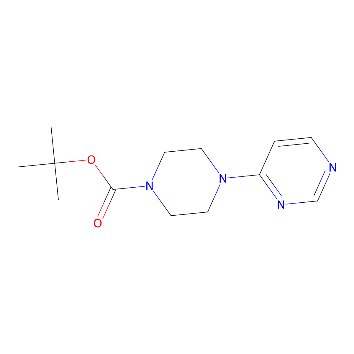 tert-Butyl 4-(pyrimidin-4-yl)piperazine-1-carboxylate molecular structure, CAS 221050-89-1