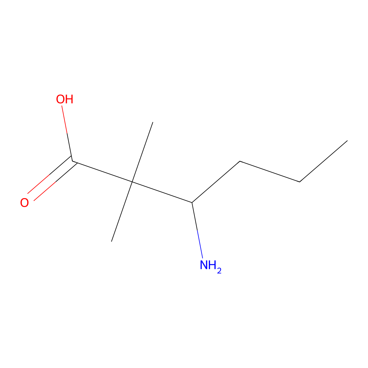 3-Amino-2,2-dimethylhexanoic acid molecular structure, CAS 221051-90-7