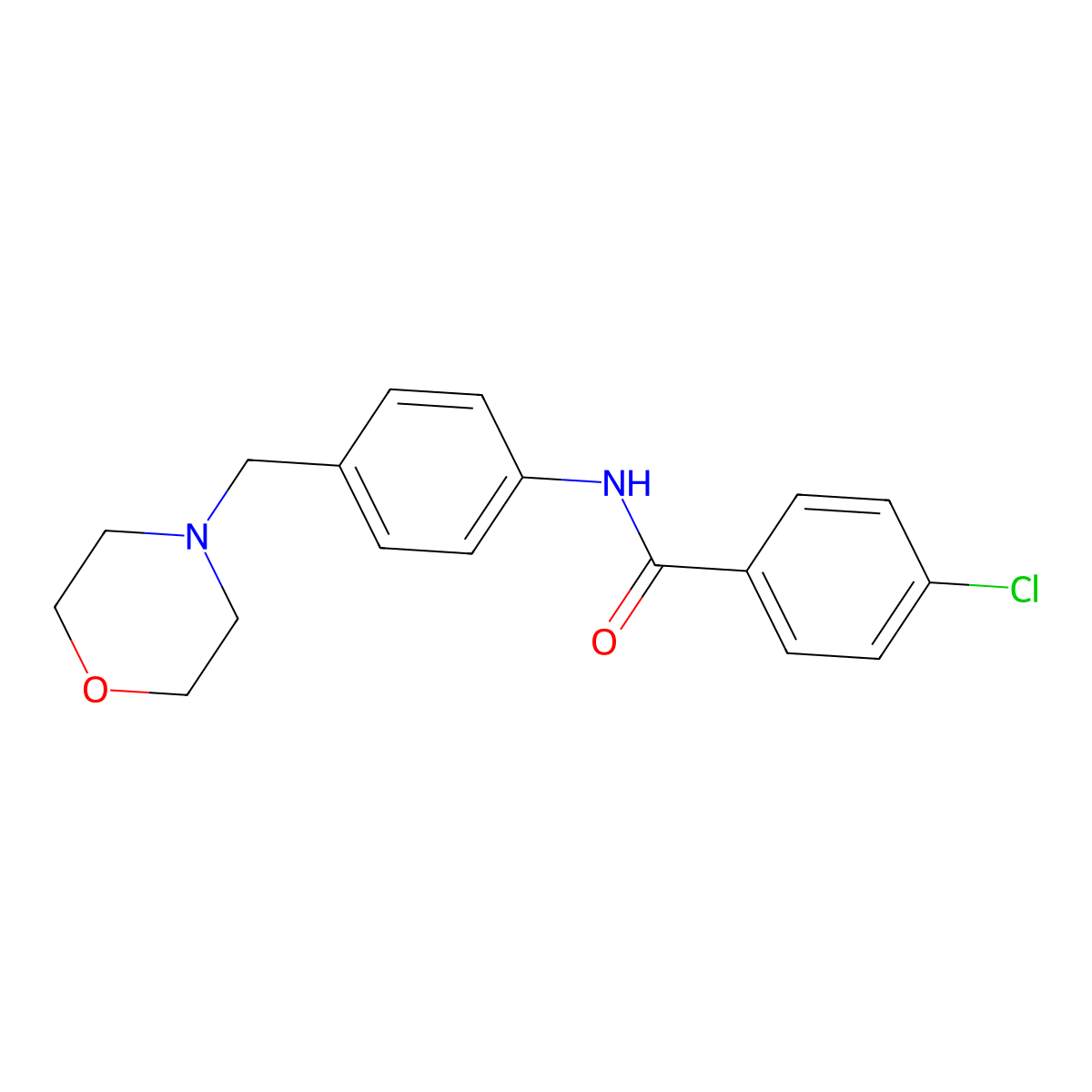 4-chloro-N-[4-(morpholin-4-ylmethyl)phenyl]benzamide molecular structure, CAS 221058-13-5