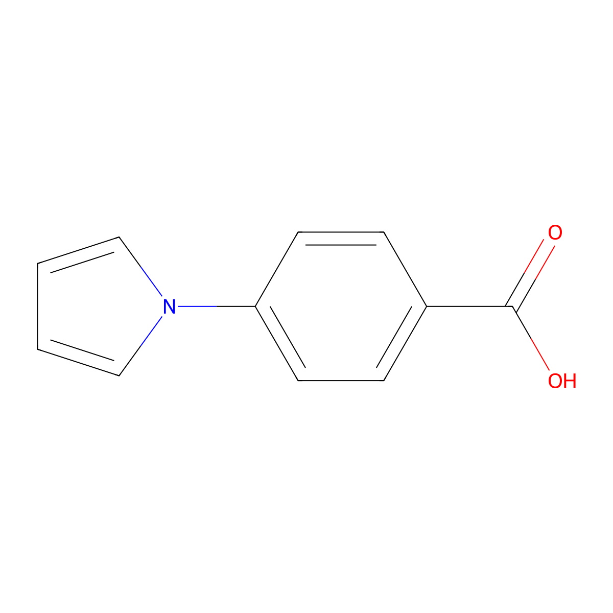 4-(1H-Pyrrol-1-yl)benzoic acid molecular structure, CAS 22106-33-8