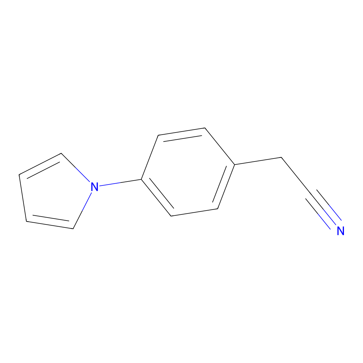 2-[4-(1H-pyrrol-1-yl)phenyl]acetonitrile molecular structure, CAS 22106-34-9