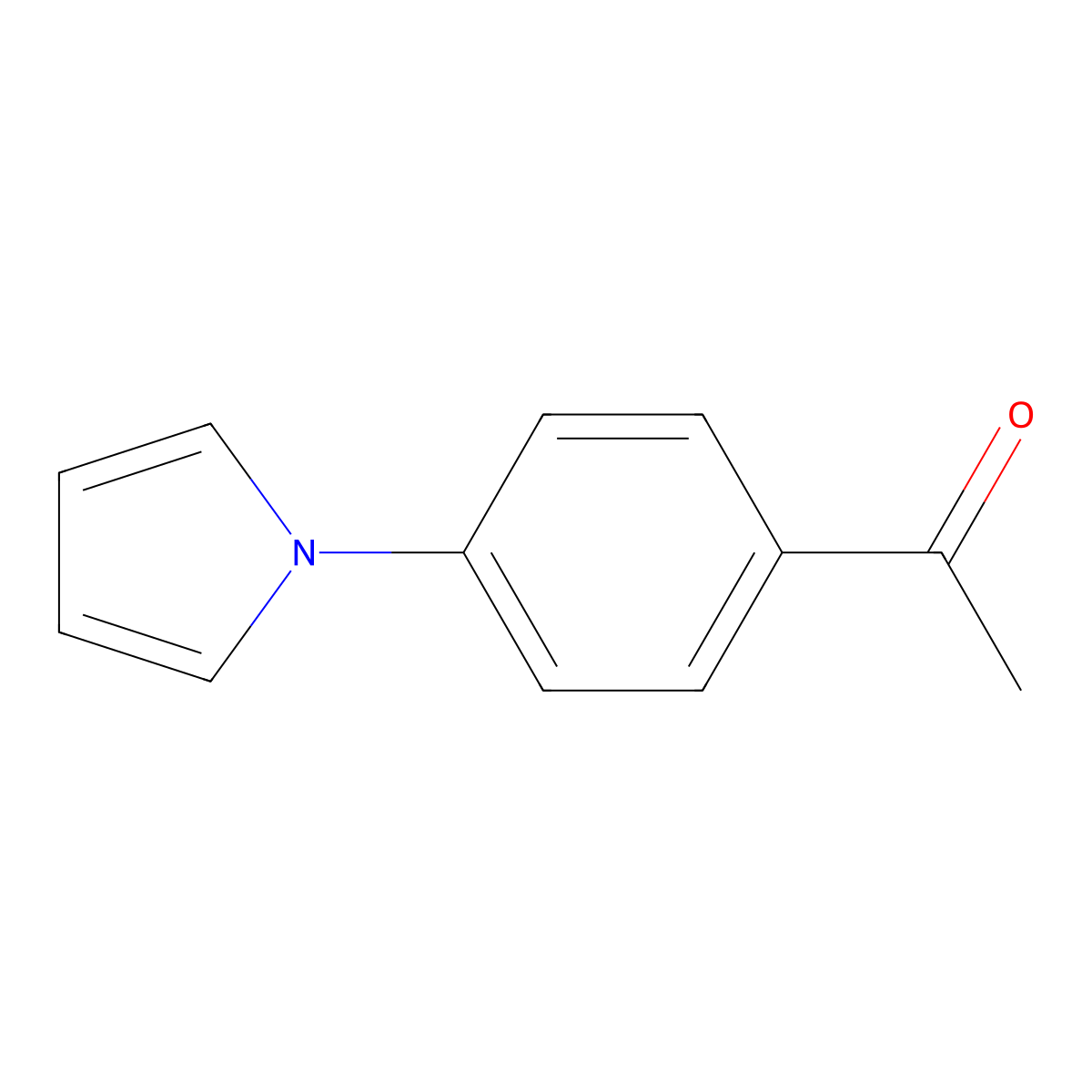 1-(4-(1H-Pyrrol-1-yl)phenyl)ethanone molecular structure, CAS 22106-37-2