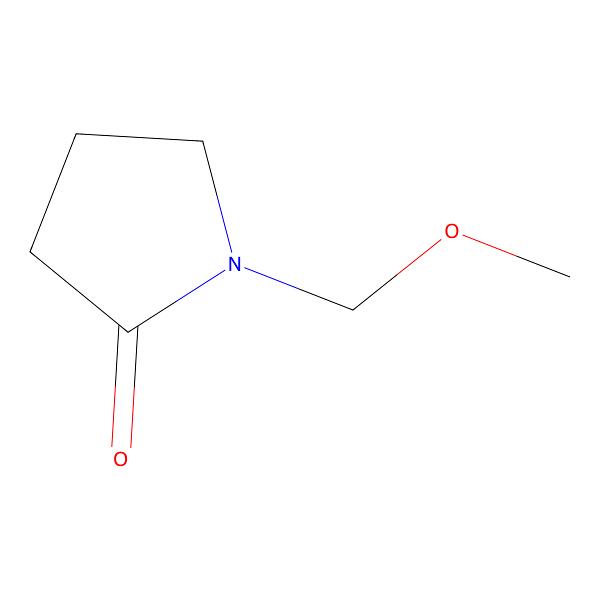 1-(Methoxymethyl)-2-pyrrolidinone molecular structure, CAS 22106-70-3