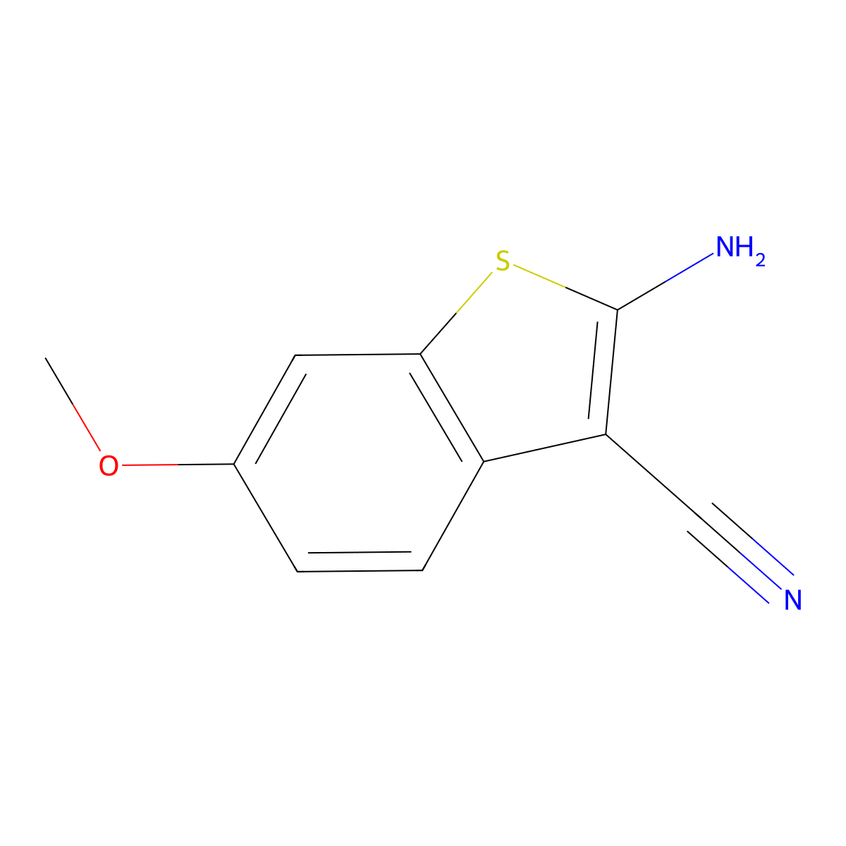 2-Amino-6-methoxybenzo[b]thiophene-3-carbonitrile molecular structure, CAS 221061-11-6