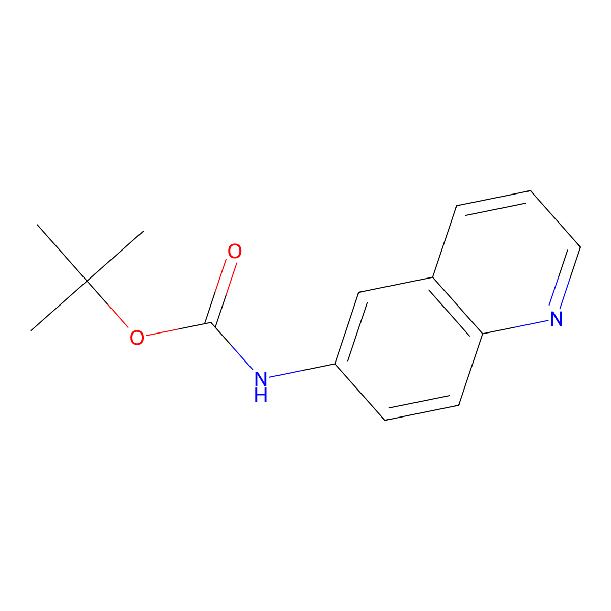 tert-Butyl quinolin-6-ylcarbamate molecular structure, CAS 221070-93-5