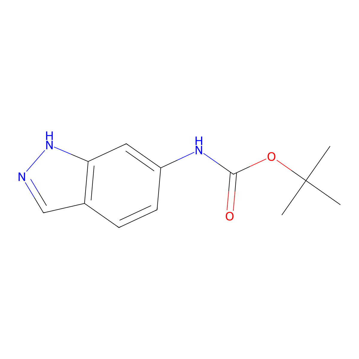 tert-Butyl 1H-indazol-6-ylcarbamate molecular structure, CAS 221070-94-6