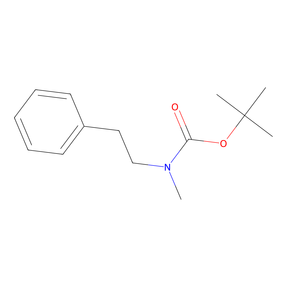 tert-butyl N-methyl-N-(2-phenylethyl)carbamate molecular structure, CAS 221070-96-8
