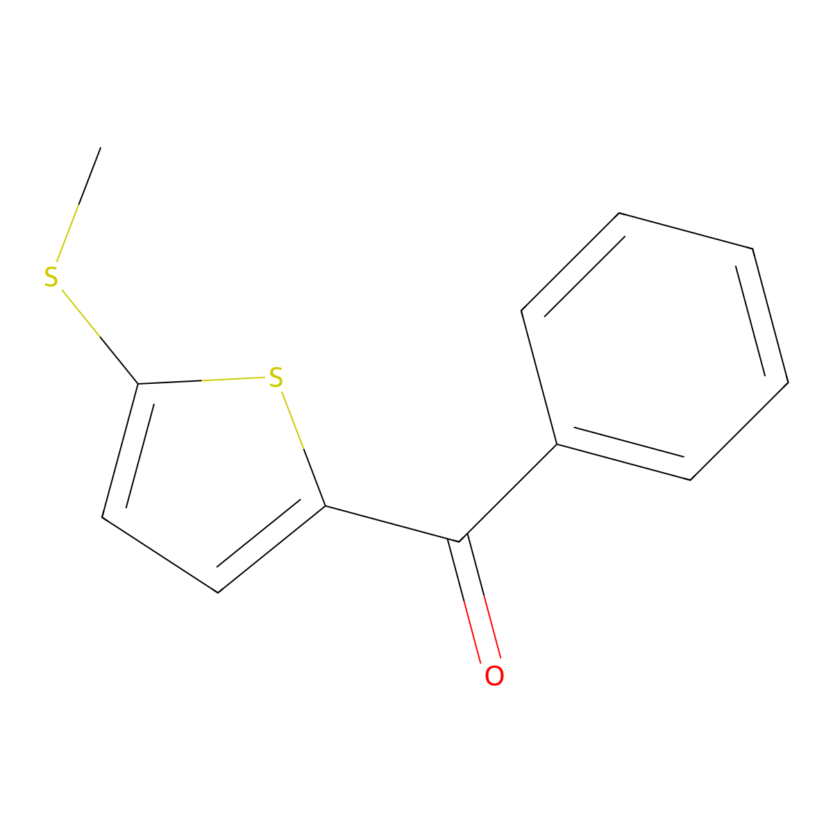[5-(Methylthio)-2-thienyl]phenylmethanone molecular structure, CAS 22108-34-5