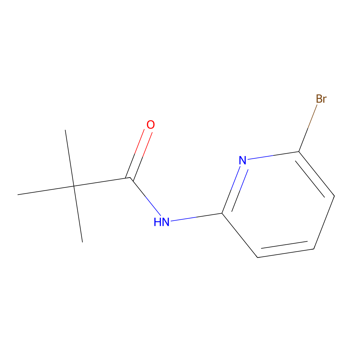 N-(6-Bromopyridin-2-yl)-2,2-dimethylpropanamide molecular structure, CAS 221087-47-4