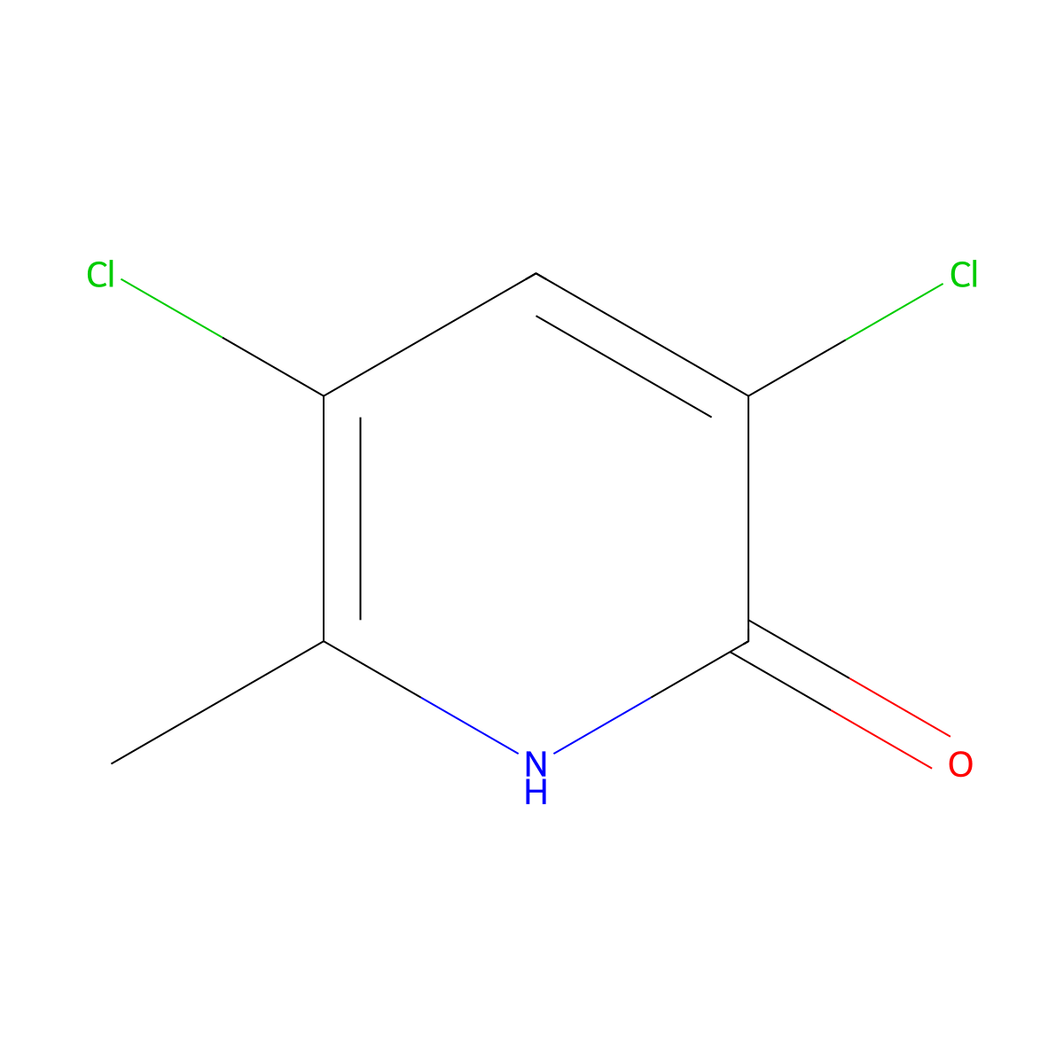 3,5-Dichloro-6-methylpyridin-2-OL molecular structure, CAS 22109-55-3