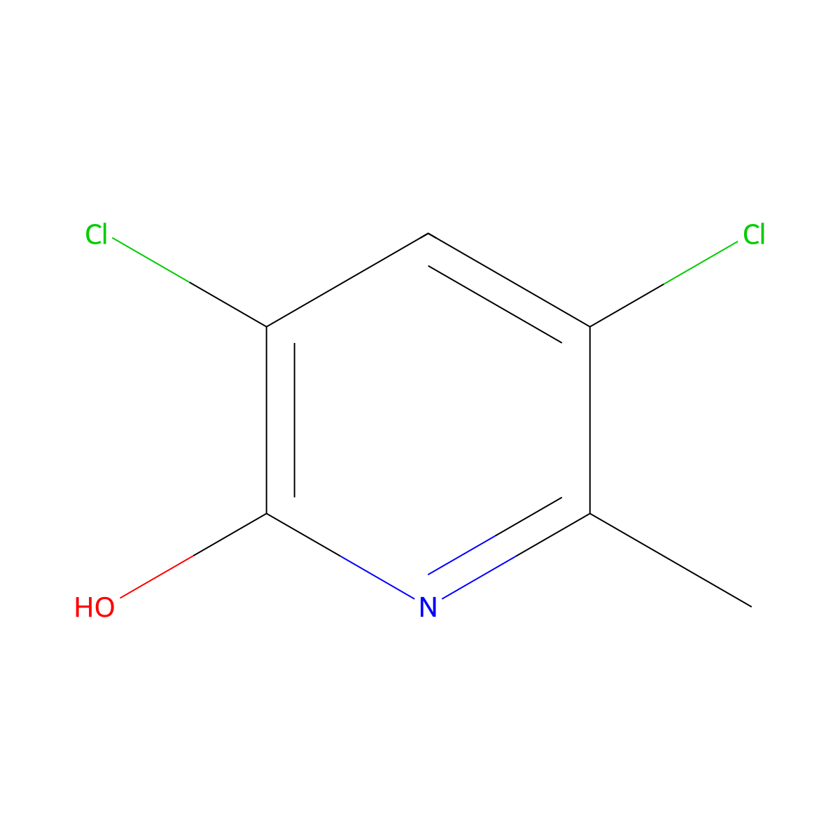 3,5-Dichloro-6-methylpyridin-2-OL molecular structure, CAS 22109-55-3