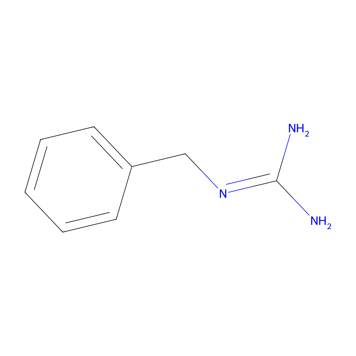 N-(Phenylmethyl)guanidine molecular structure, CAS 2211-57-6