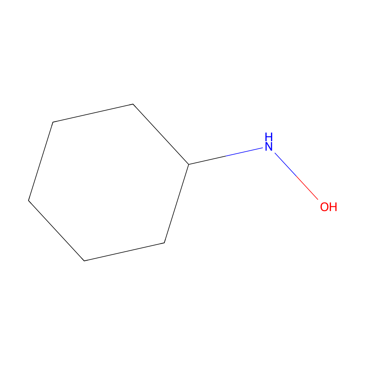 Cyclohexylhydroxylamine molecular structure, CAS 2211-64-5