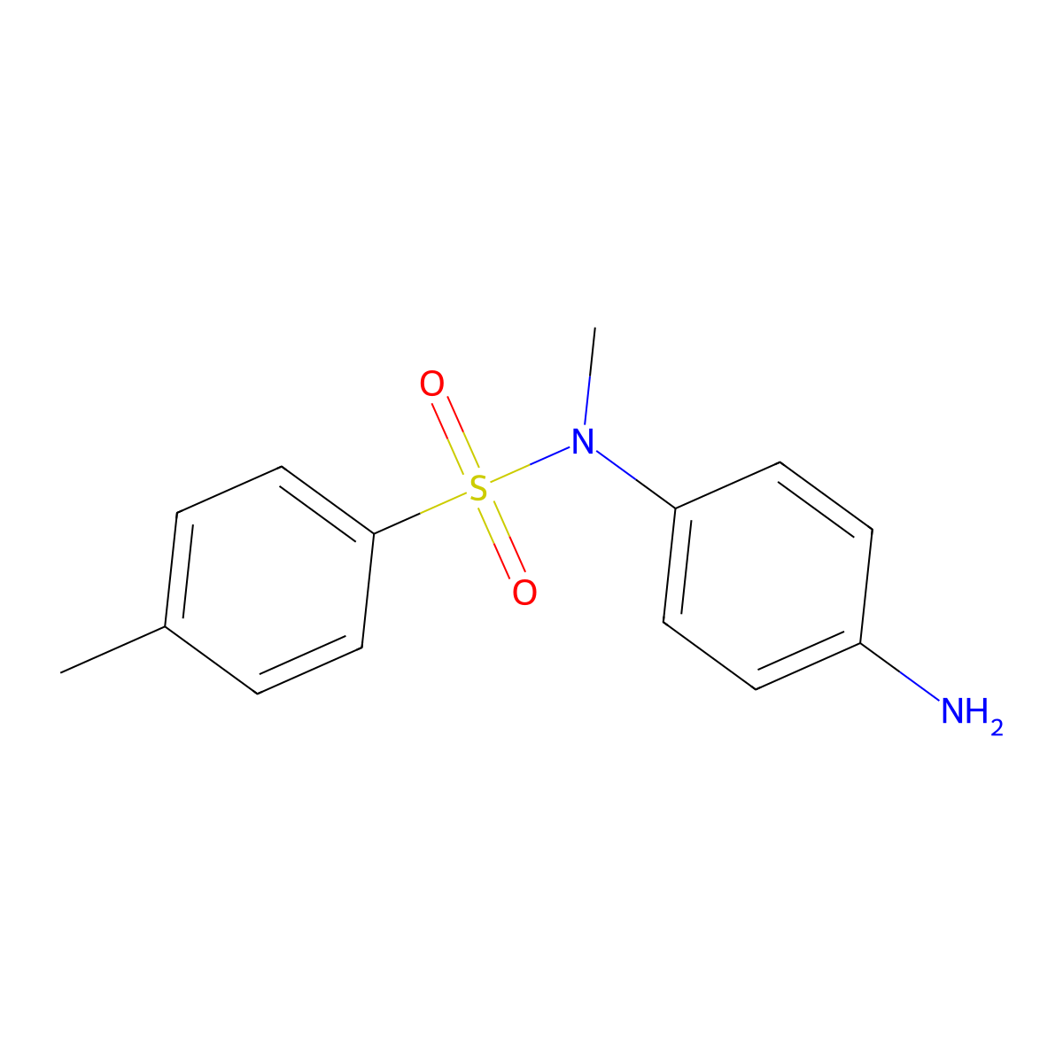 N-(4-aminophenyl)-N,4-dimethylbenzenesulfonamide molecular structure, CAS 22110-09-4