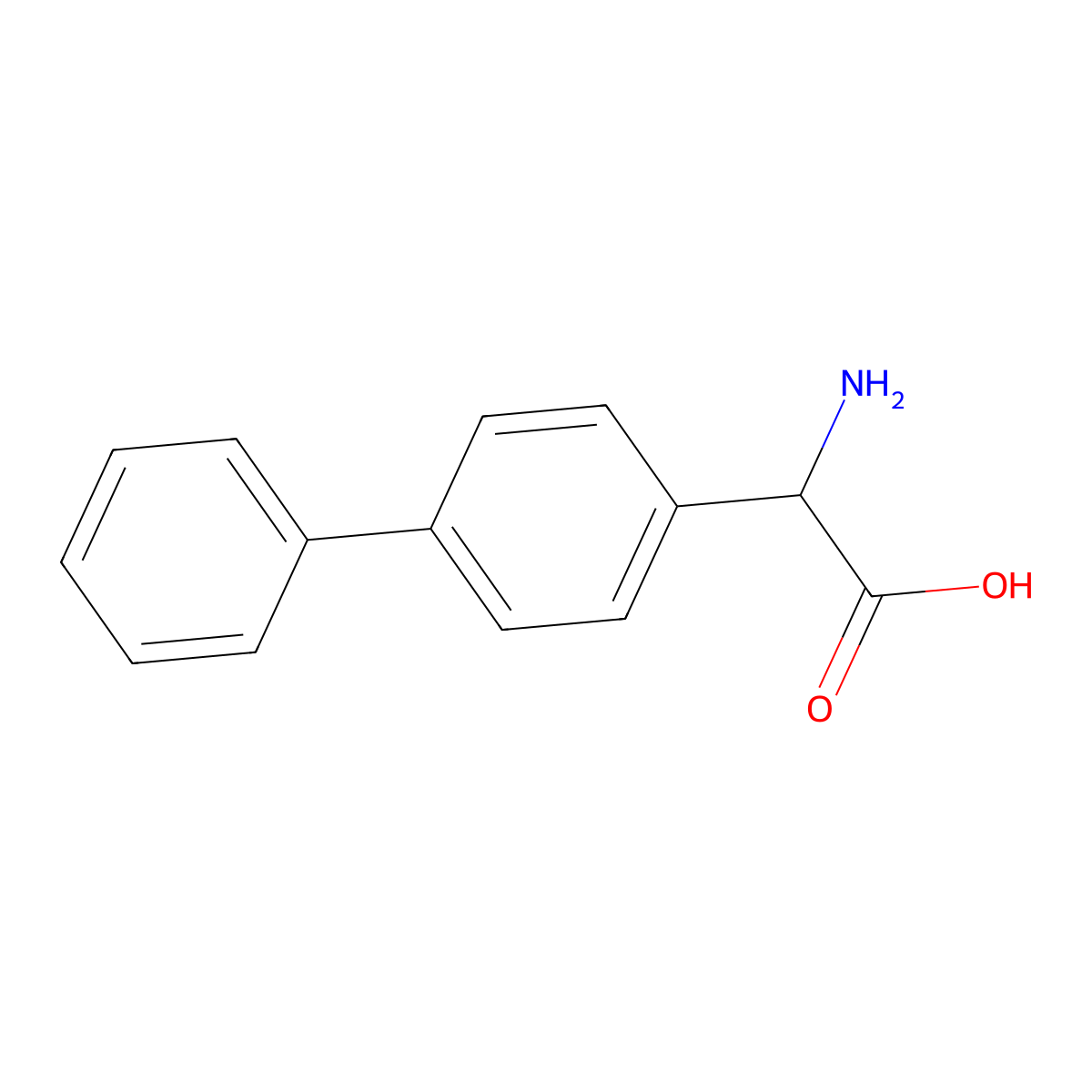 Amino-biphenyl-4-YL-acetic acid molecular structure, CAS 221101-61-7