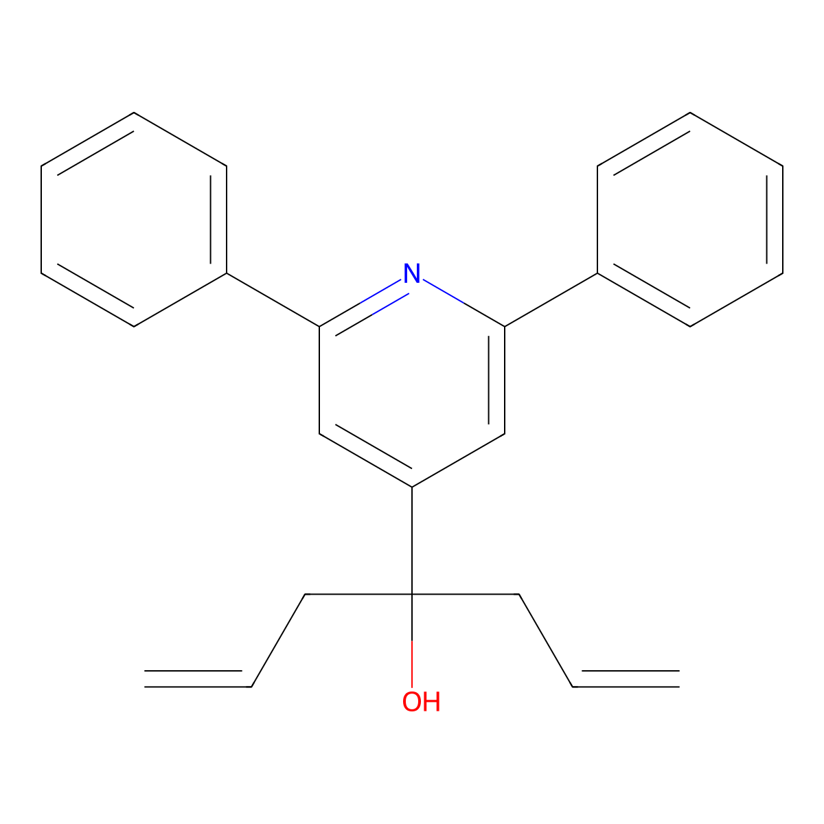 4-(2,6-Diphenylpyridin-4-yl)hepta-1,6-dien-4-ol molecular structure, CAS 221105-17-5
