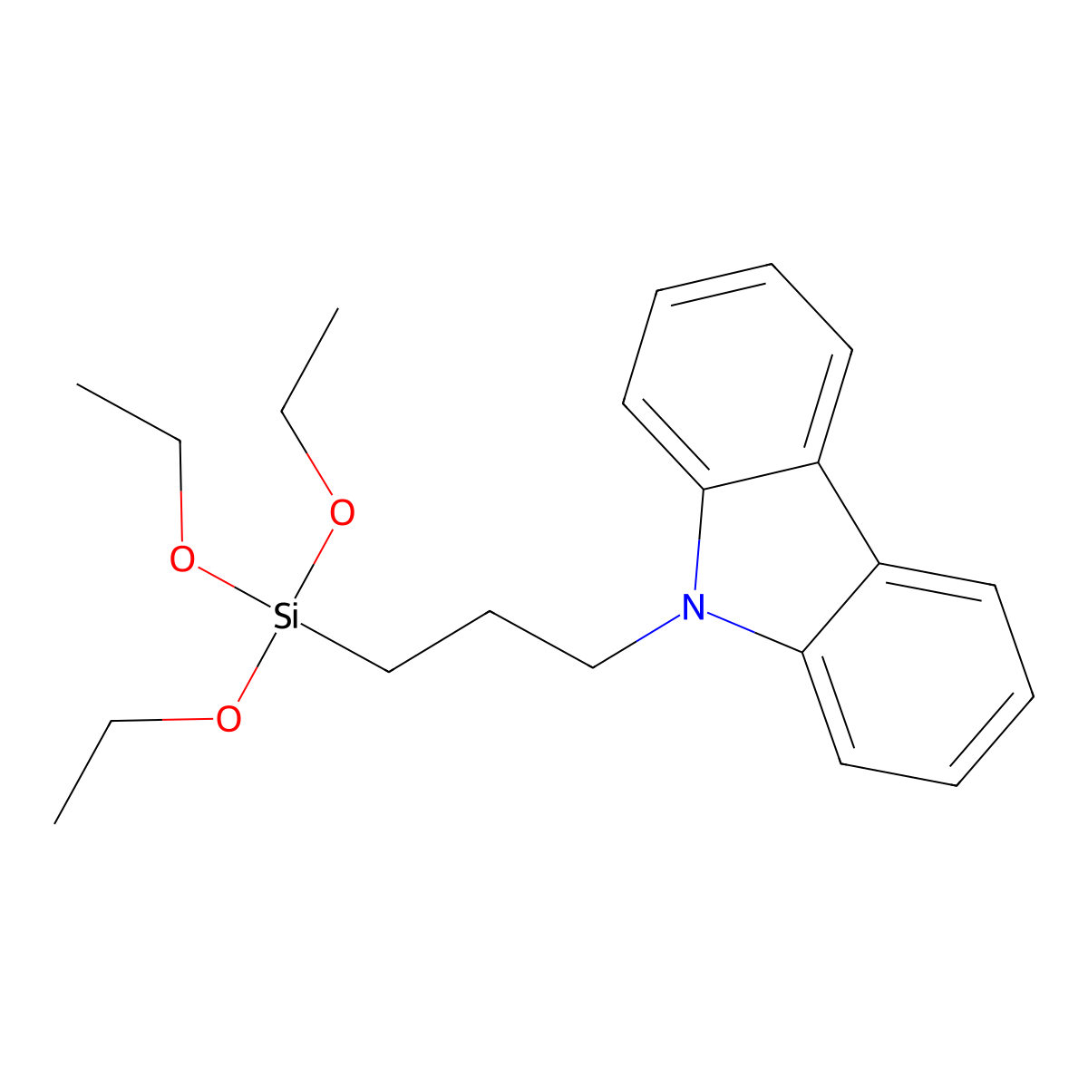9-(3-(Triethoxysilyl)propyl)-9H-carbazole molecular structure, CAS 221105-38-0
