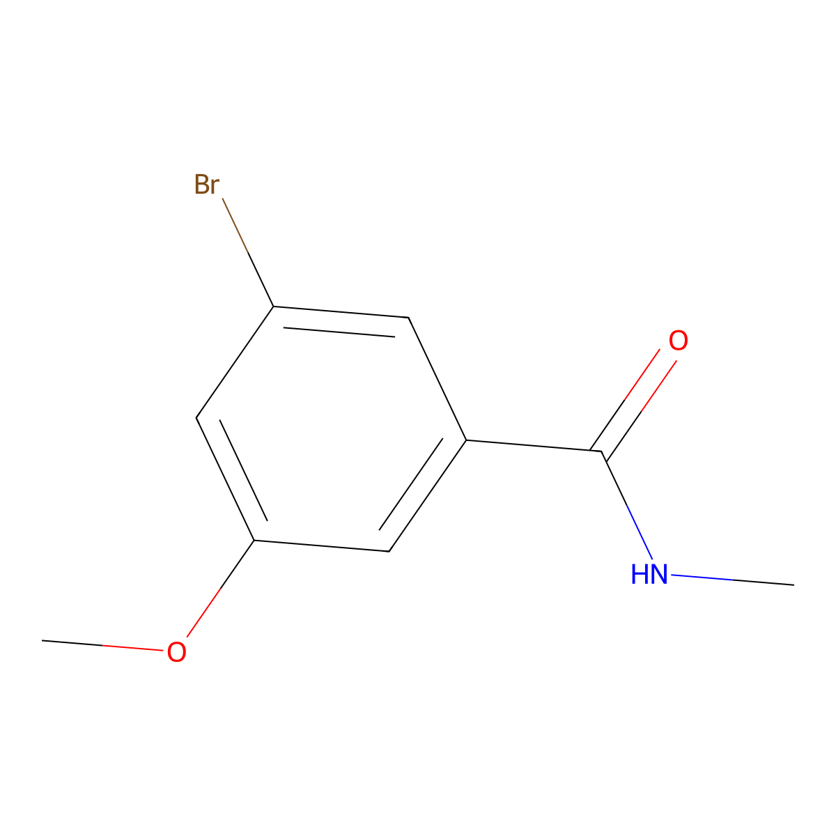 3-Bromo-5-methoxy-N-methyl-benzamide molecular structure, CAS 2211082-88-9