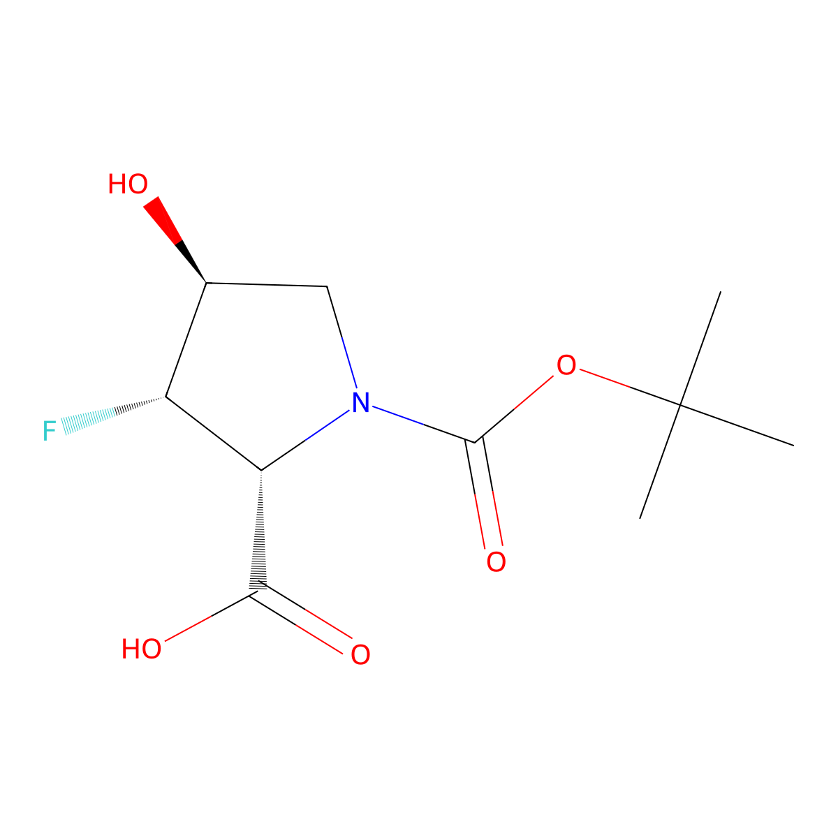 (2R,3S,4S)-1-(tert-Butoxycarbonyl)-3-fluoro-4-hydroxypyrrolidine-2-carboxylic acid molecular structure, CAS 2211115-90-9
