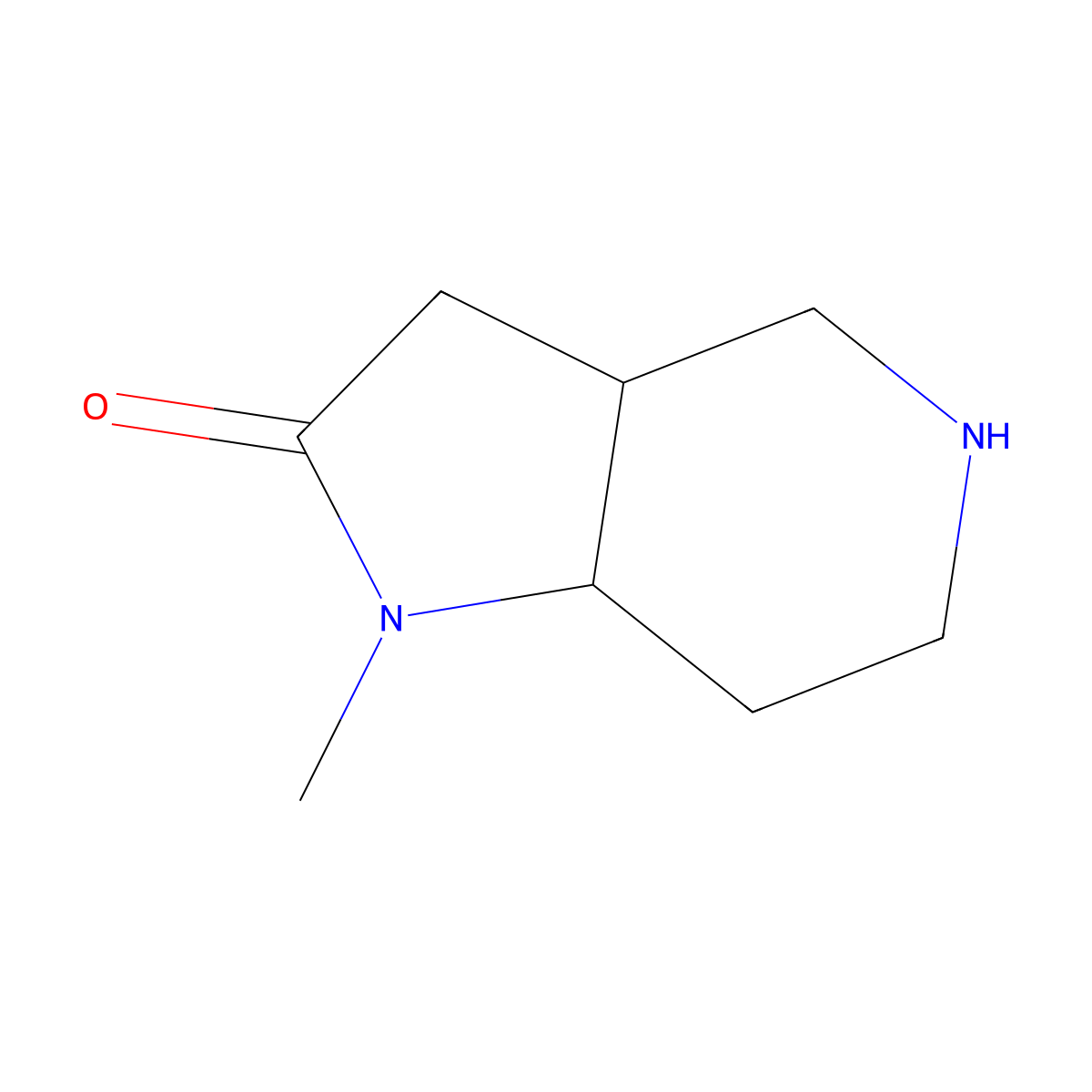 (3AR,7aS)-1-methyloctahydro-2H-pyrrolo[3,2-c]pyridin-2-one molecular structure, CAS 2211135-22-5