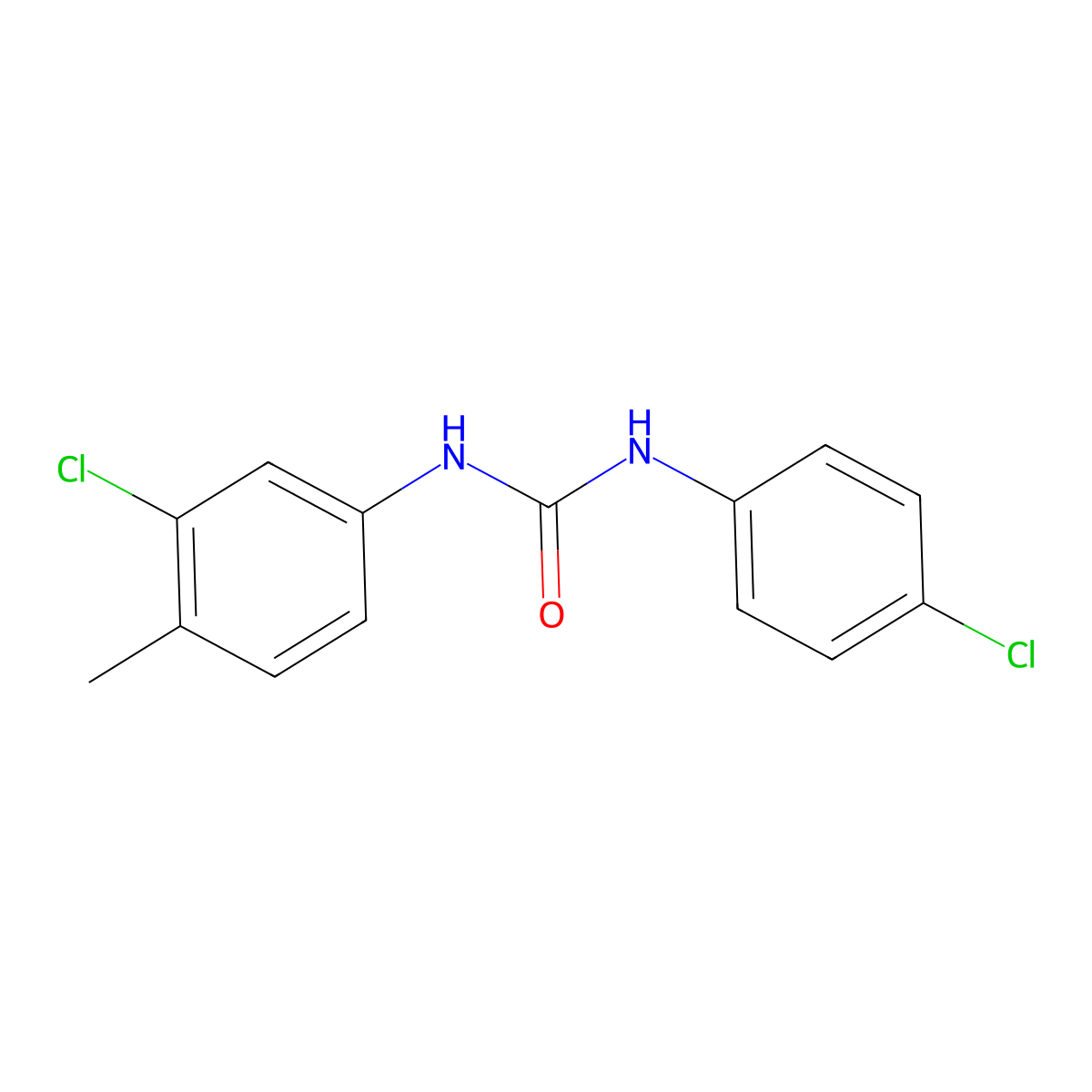 N-(3-Chloro-4-methylphenyl)-N'-(4-chlorophenyl)urea molecular structure, CAS 221116-85-4