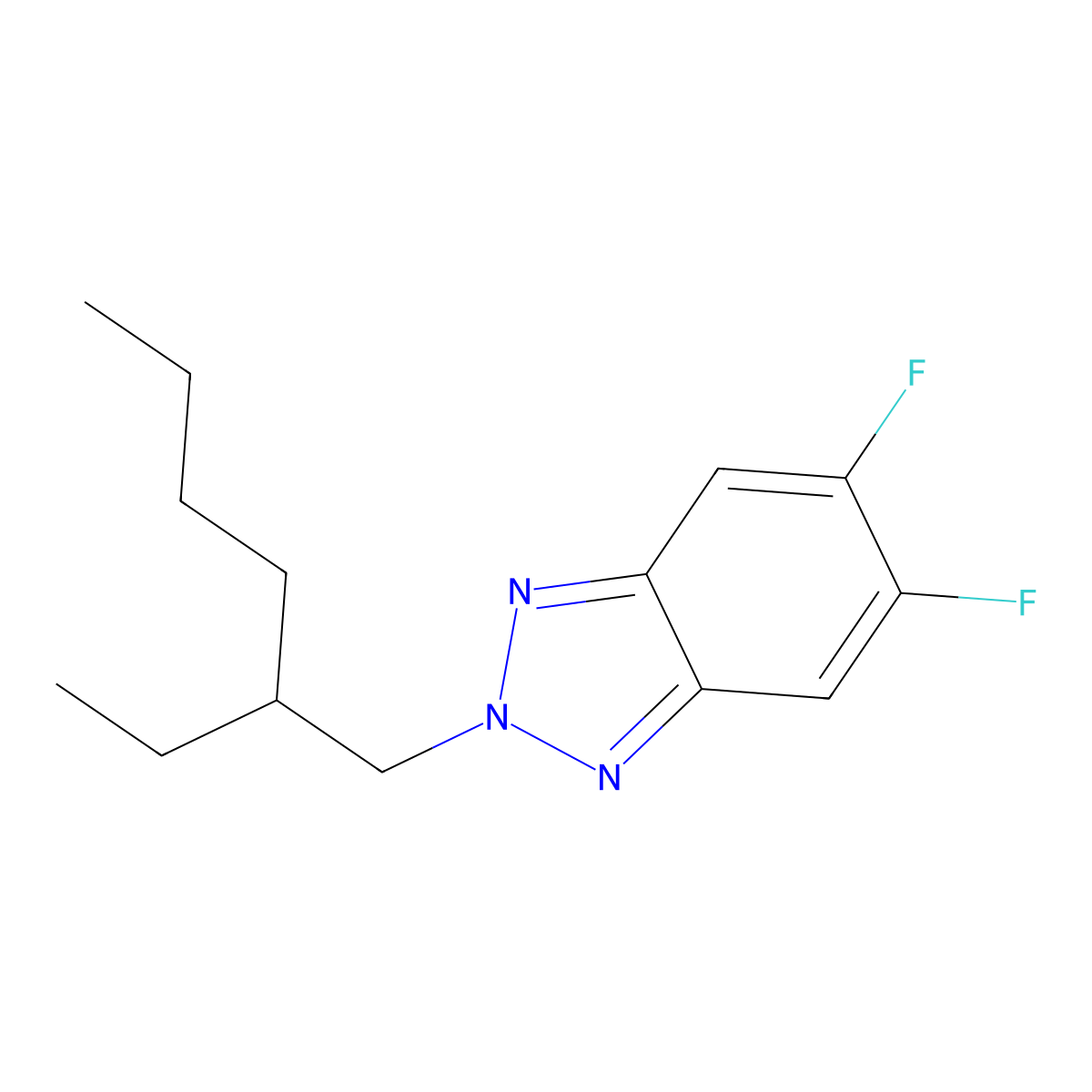 2-(2-Ethylhexyl)-5,6-difluoro-2H-benzo[d][1,2,3]triazole molecular structure, CAS 2211181-64-3