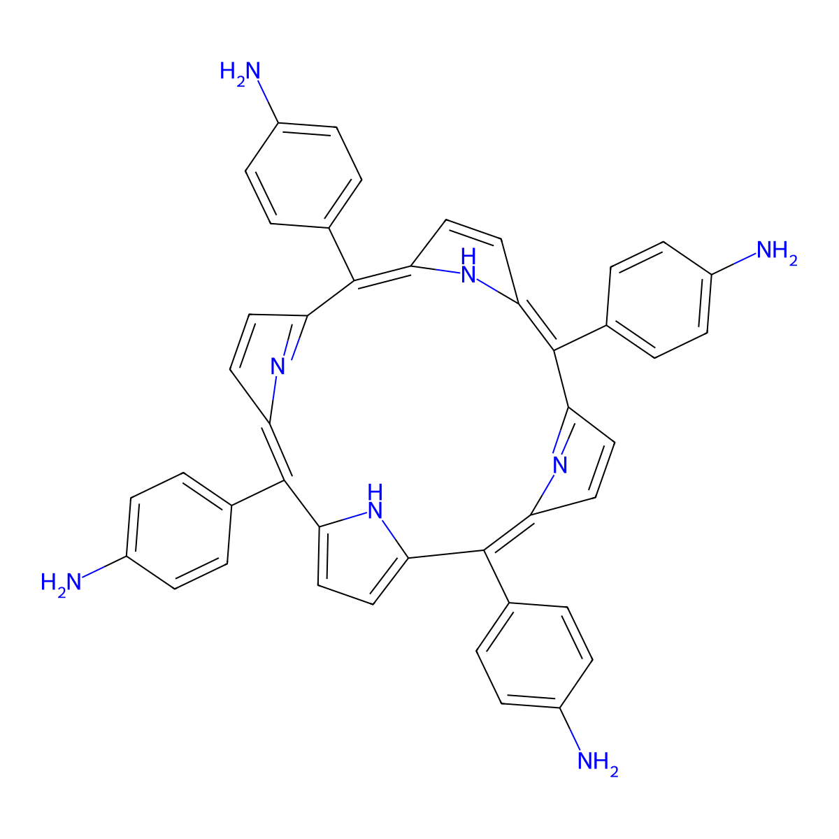 5,10,15,20-Tetrakis(4-aminophenyl)-21H,23H-porphine molecular structure, CAS 22112-84-1