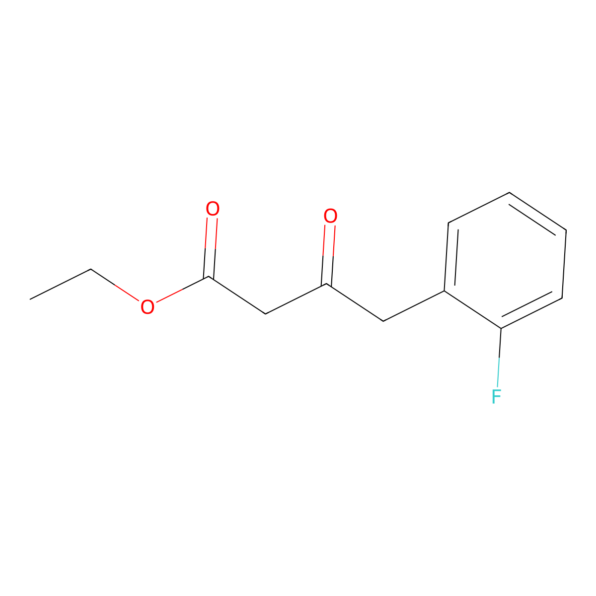 Ethyl 4-(2-fluorophenyl)-3-oxobutanoate molecular structure, CAS 221121-35-3