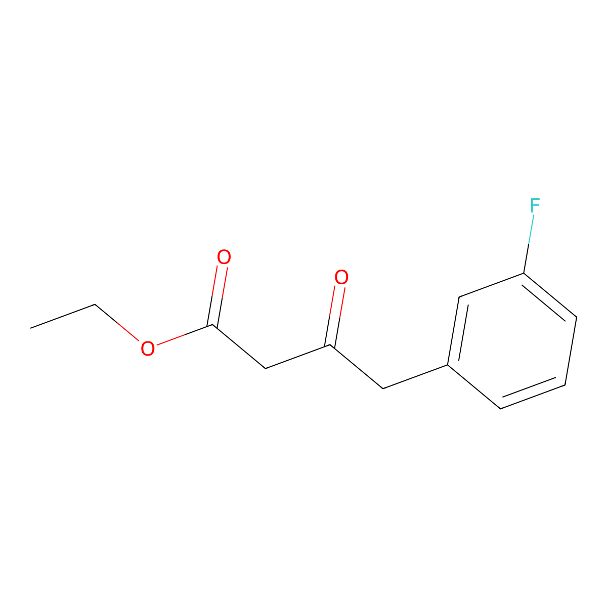 Ethyl 4-(3-fluorophenyl)-3-oxobutanoate molecular structure, CAS 221121-36-4