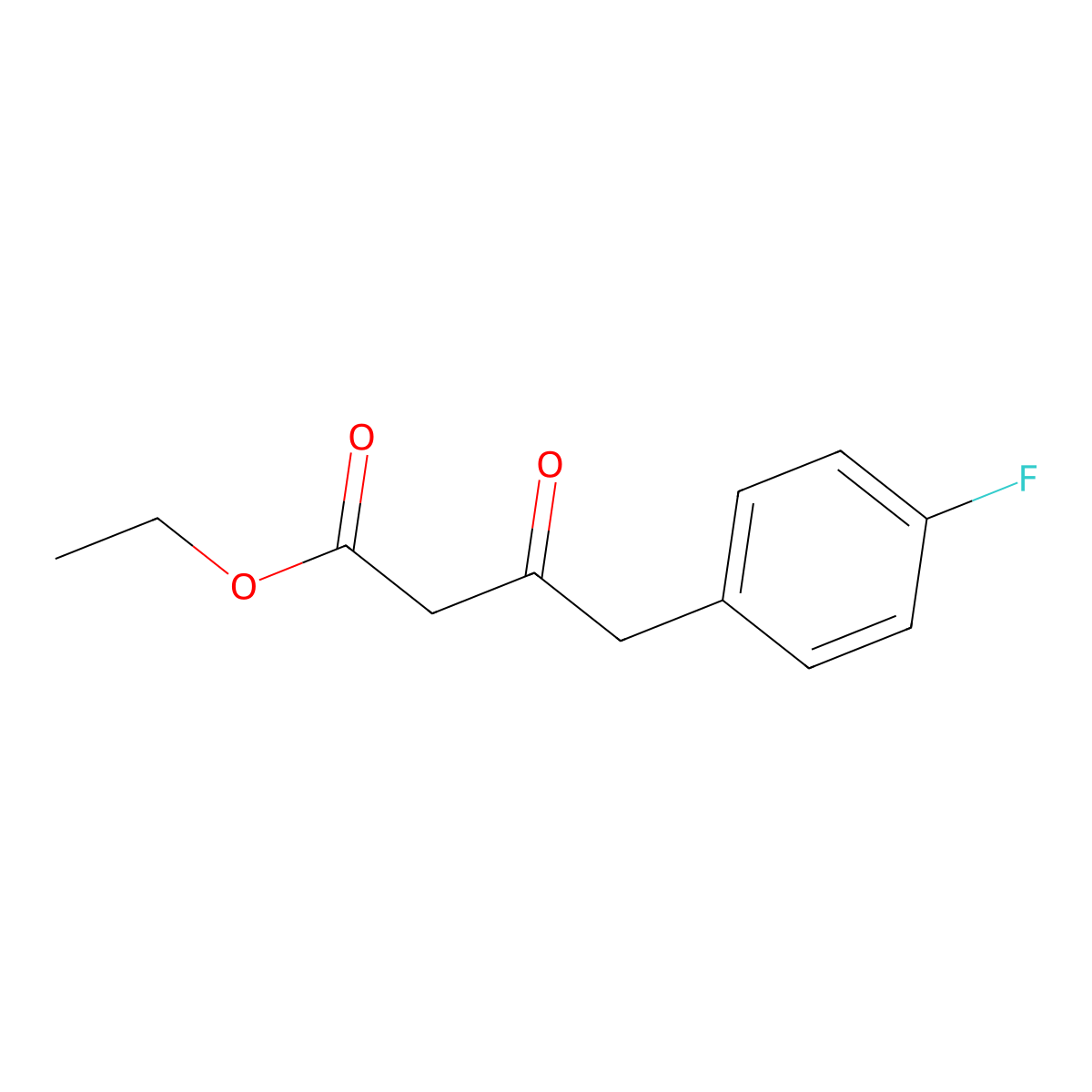 Ethyl 4-(4-fluorophenyl)-3-oxobutanoate molecular structure, CAS 221121-37-5