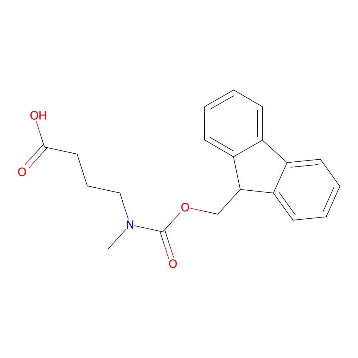 4-((((9H-fluoren-9-yl)methoxy)carbonyl)(methyl)amino)butanoic acid molecular structure, CAS 221124-57-8
