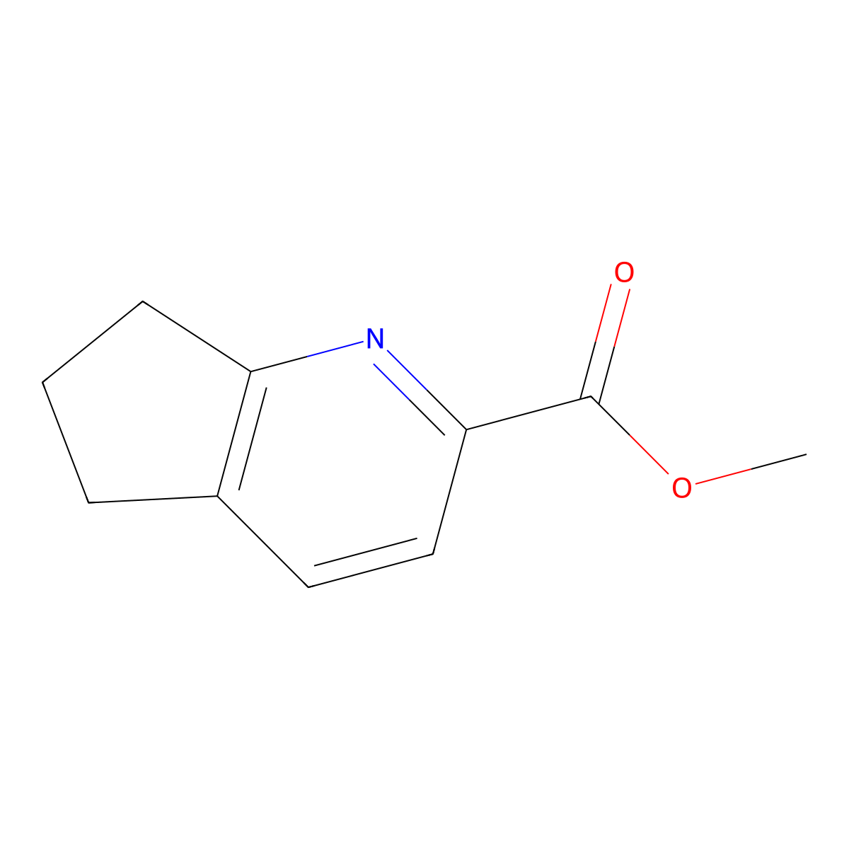 methyl 5H,6H,7H-cyclopenta[b]pyridine-2-carboxylate molecular structure, CAS 221137-08-2