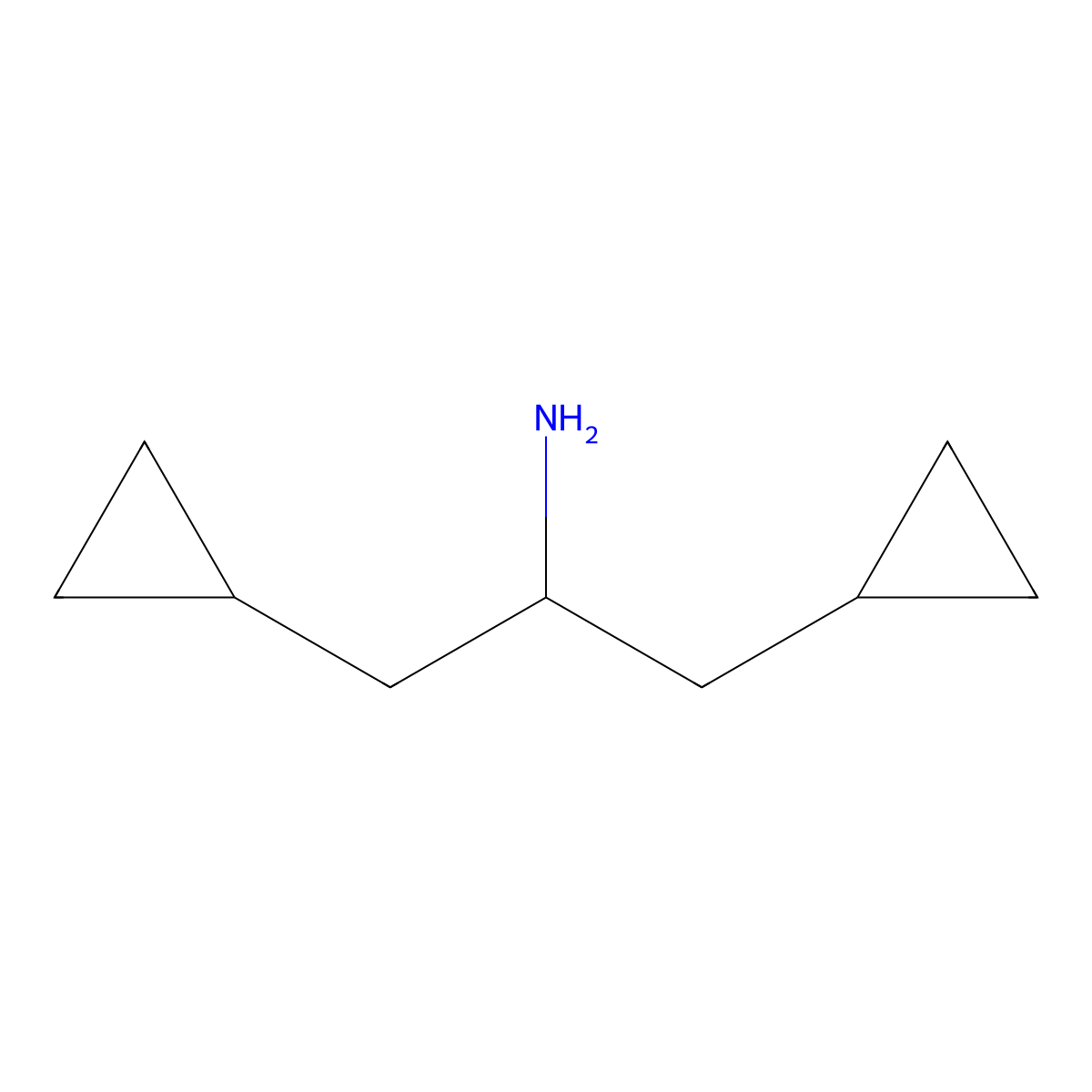 1,3-Dicyclopropylpropan-2-amine molecular structure, CAS 221137-60-6