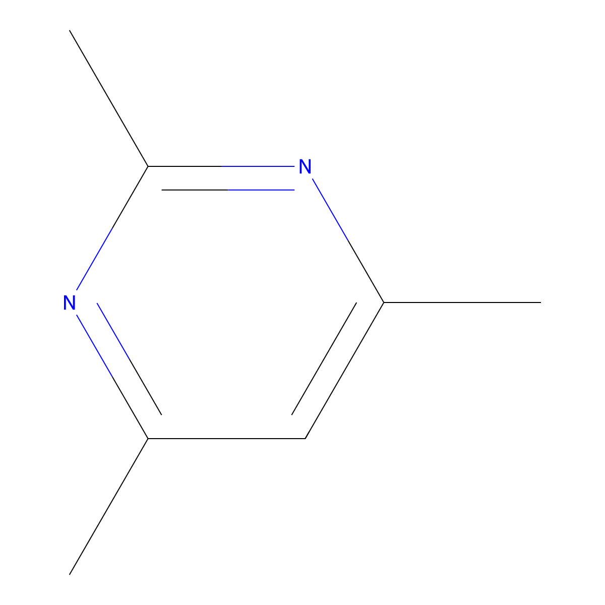 2,4,6-Trimethylpyrimidine molecular structure, CAS 22114-27-8